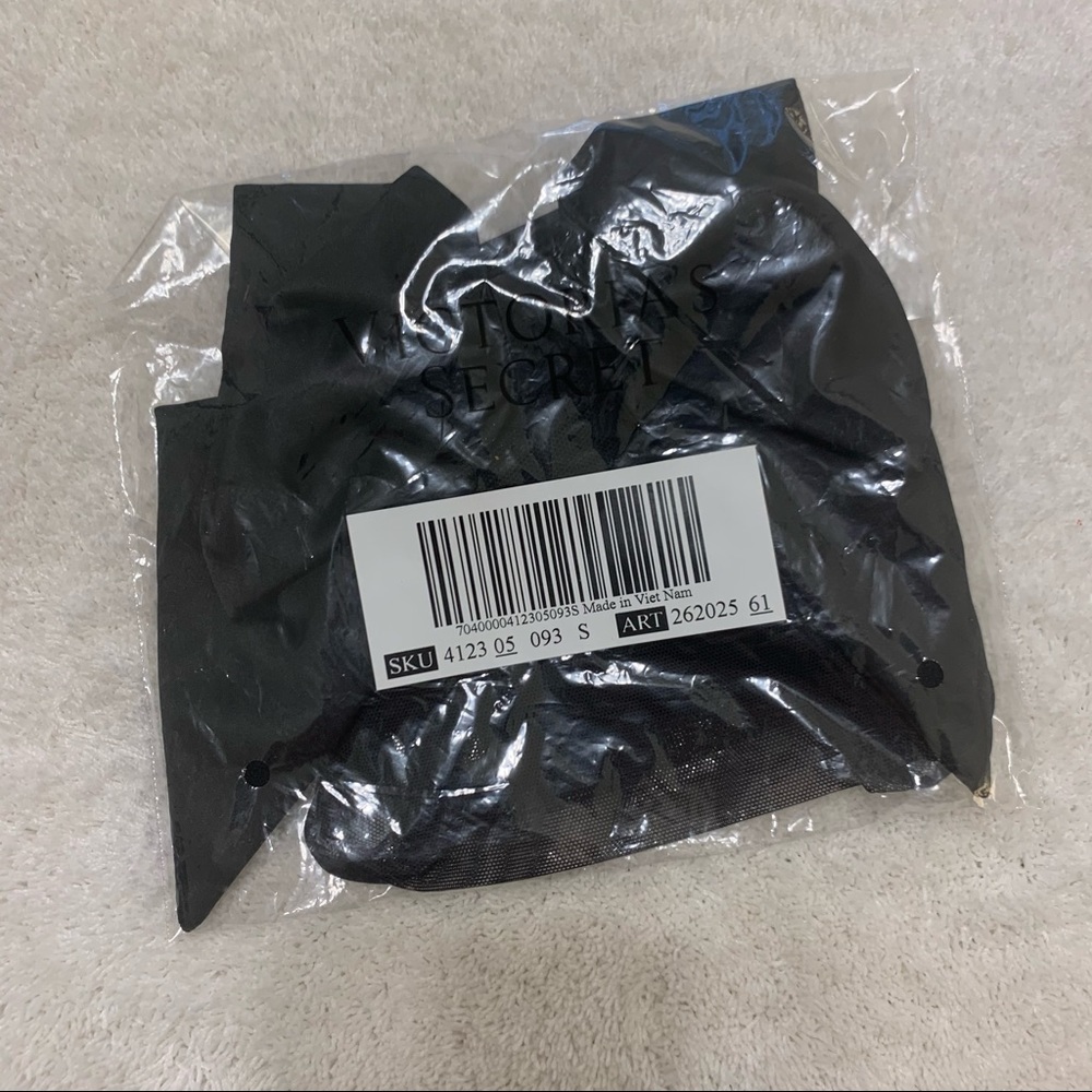 Victoria's Secret Ribbon Bow Black Mesh Cheeky Panty Small - Picture 7 of 8